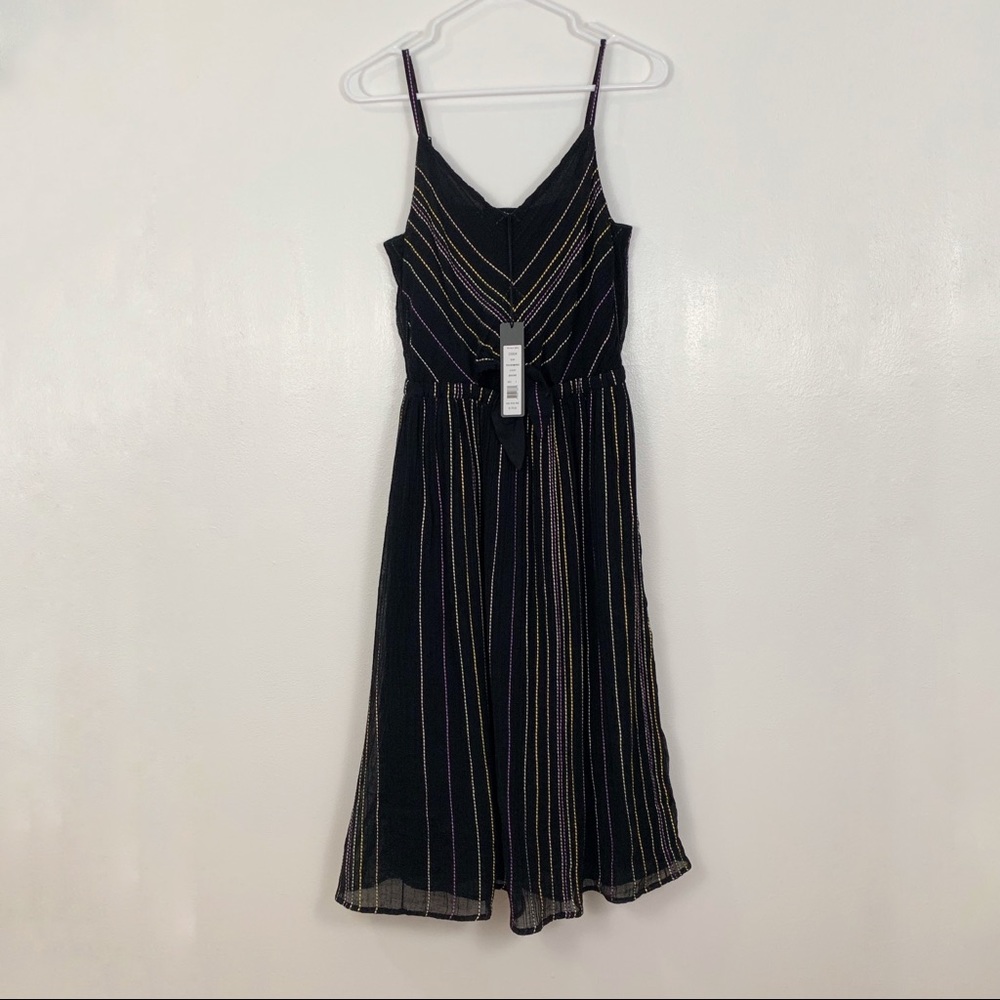 Michael Stars Gauze black peek-a-boo midi dress size small